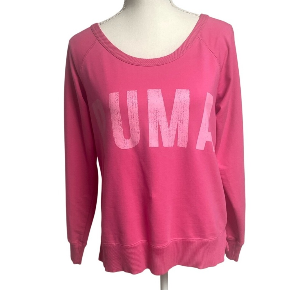 PUMA‎ Crew Neck Pink Crewneck Sweatshirt Women's Medium
